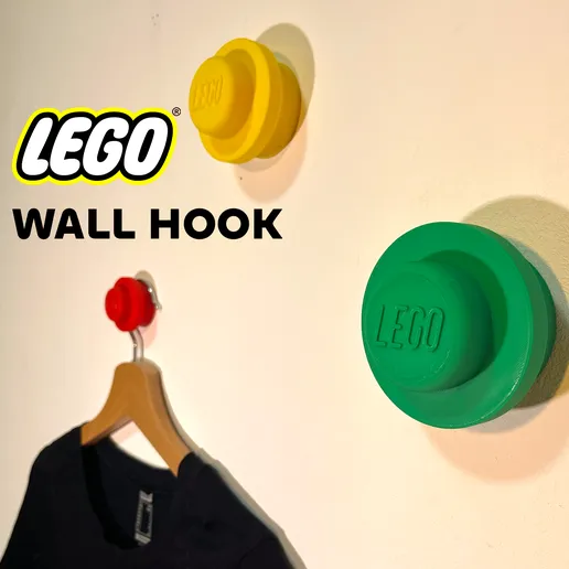 Gancho de pared LEGO con tapa oculta